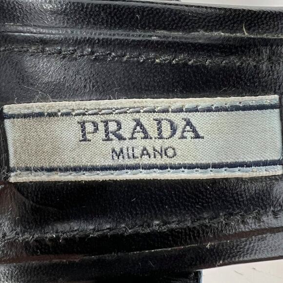 Prada Resort 2016 Chain Heel Sandals Black Blue Yellow Size 37 - Picture 6 of 8